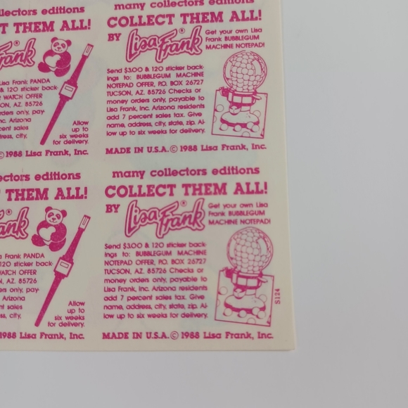 Vintage Lisa Frank Sticker Sheet S124 Bears -Boats -Ballet -HTF Rare 80s -Unused - Picture 9 of 12